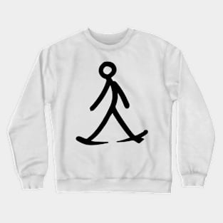 Stick figure man in black ink Crewneck Sweatshirt